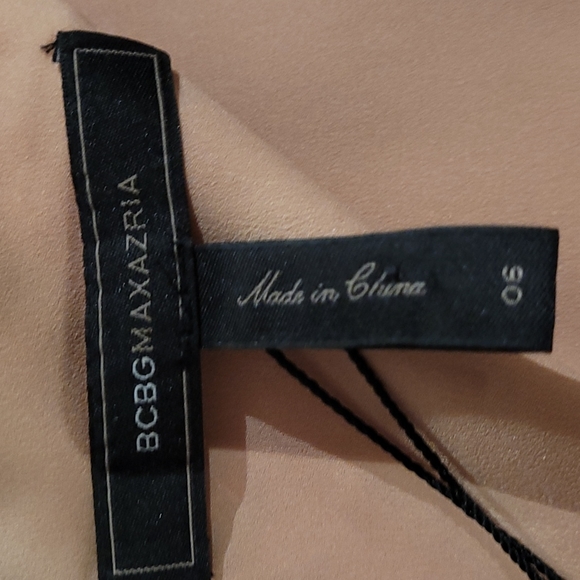 BCBG MaxAzria coral orange fitted diagonal style dress size 6 - Picture 8 of 9